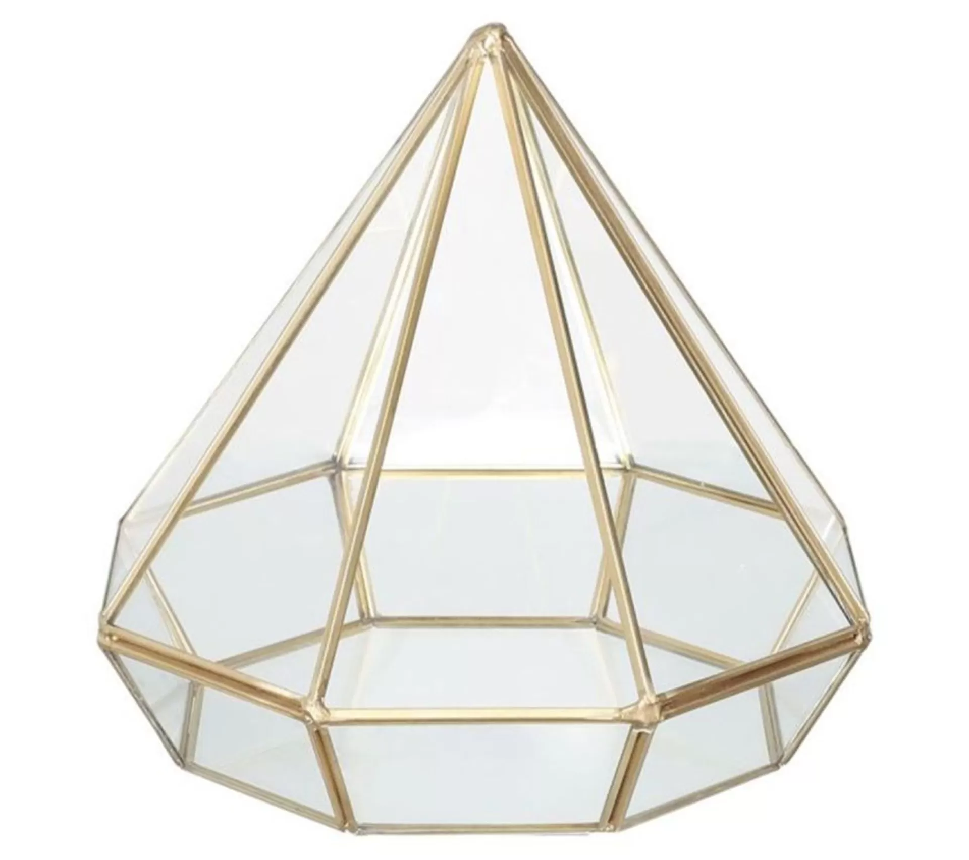 New * Photophore Design "Diamant" 7Cm Or