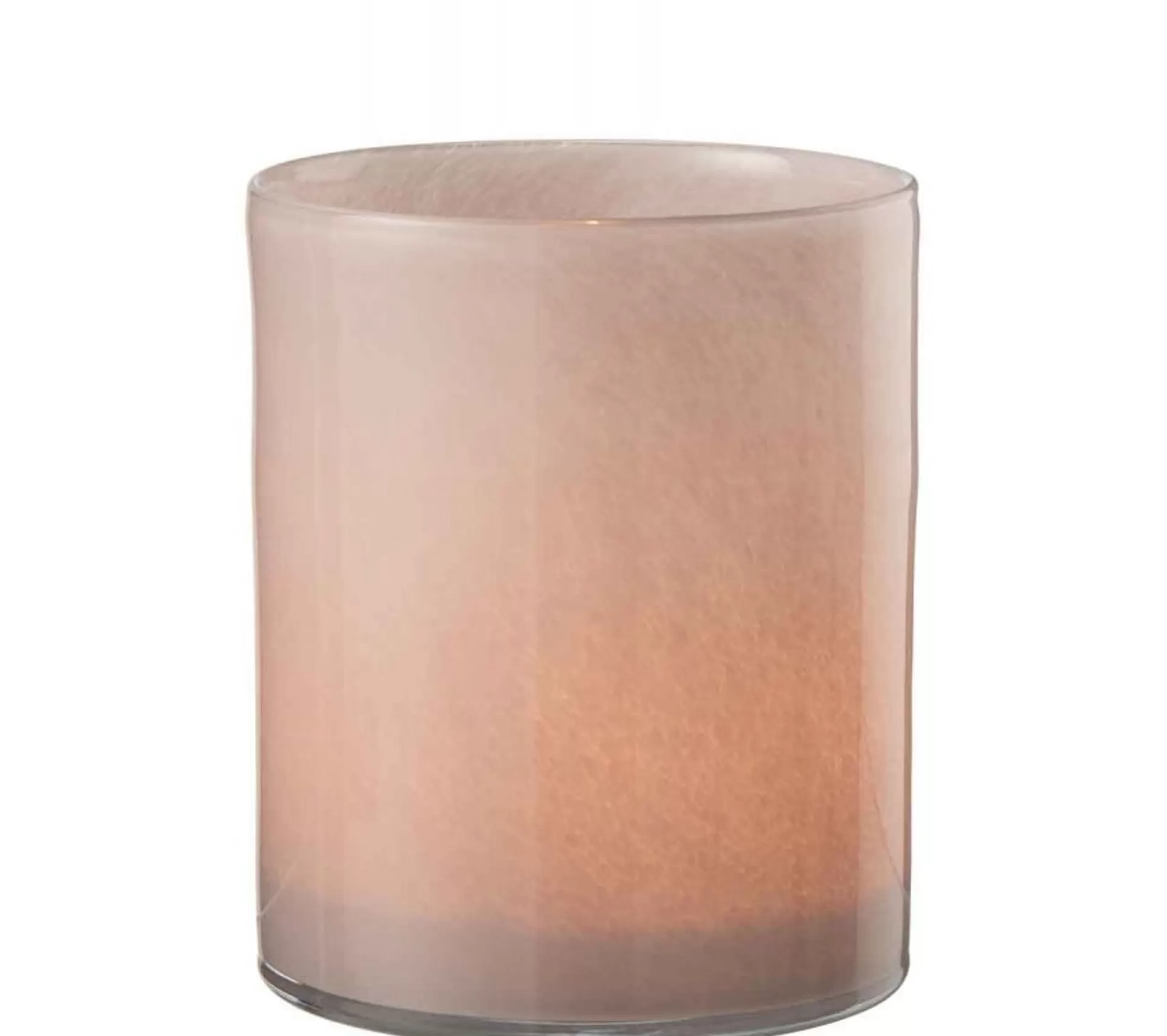 Flash Sale * Photophore Design En Verre "Jade" 18Cm Rose