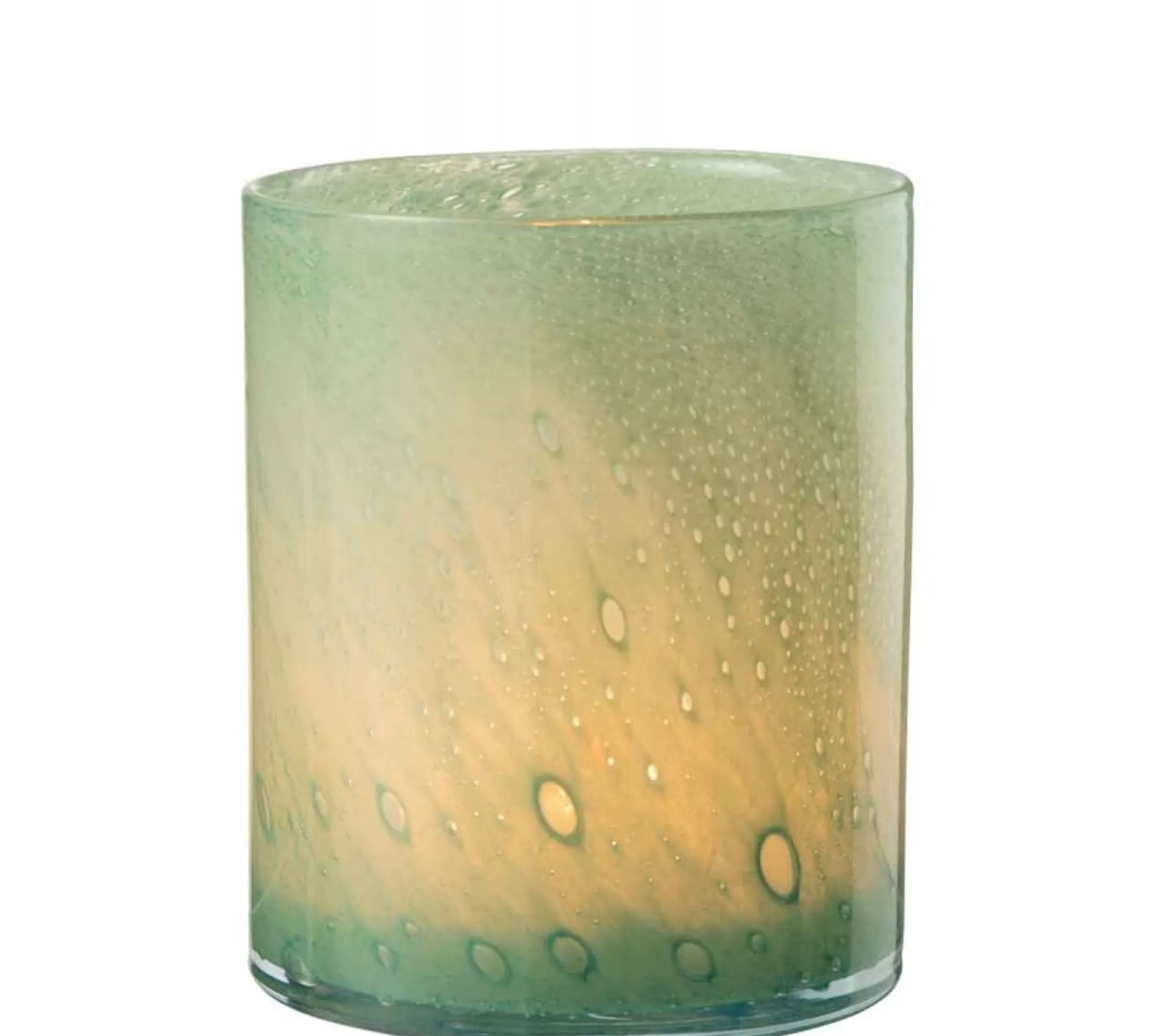 Fashion * Photophore Design En Verre "Jade" 18Cm Vert