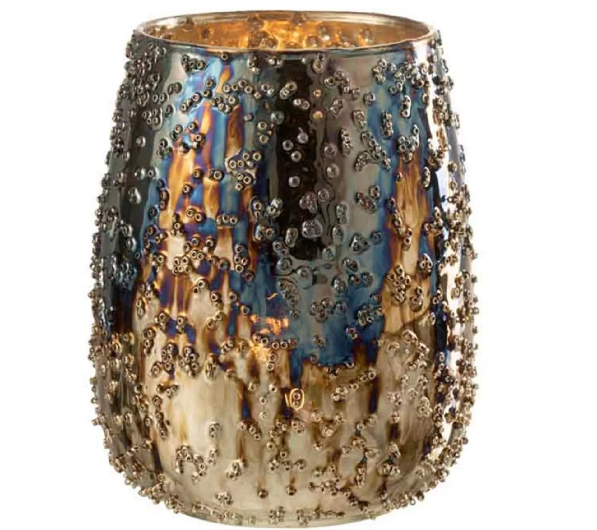 Flash Sale * Photophore Design En Verre "Lise" 16Cm Marron