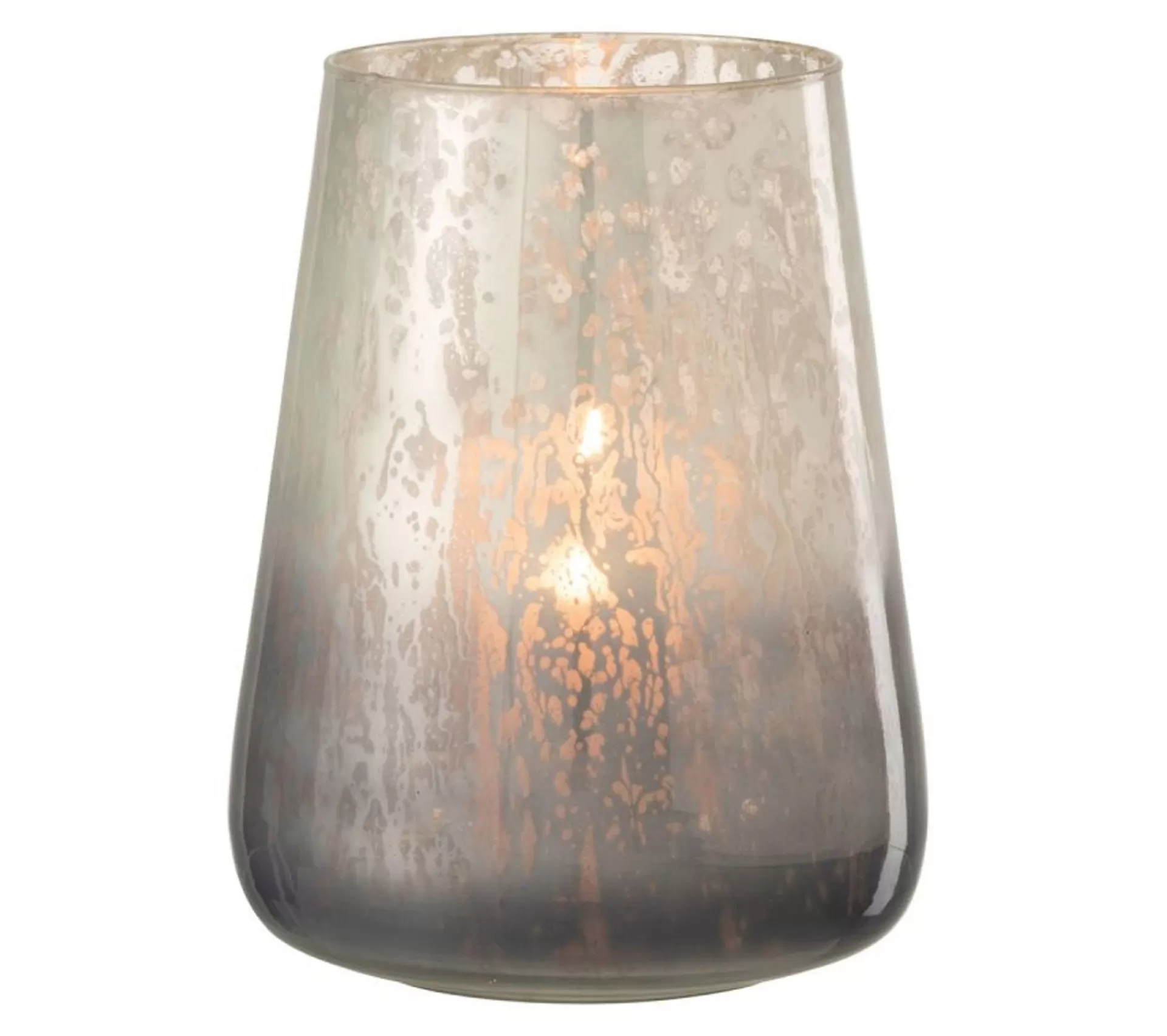 Discount * Photophore Design En Verre "Milky" 23Cm Gris