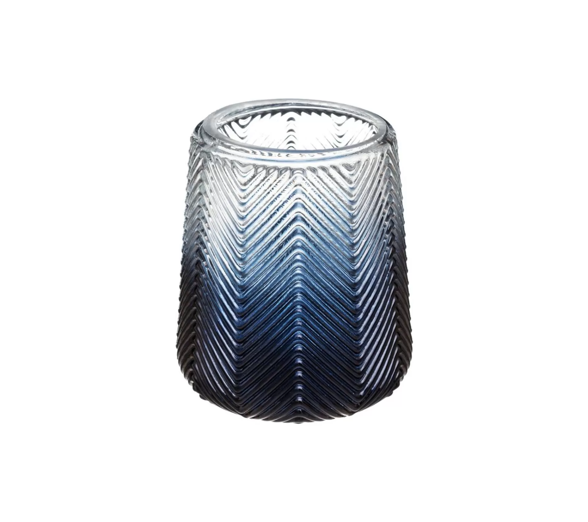 Hot * Photophore Design En Verre "Shade" 13Cm Bleu