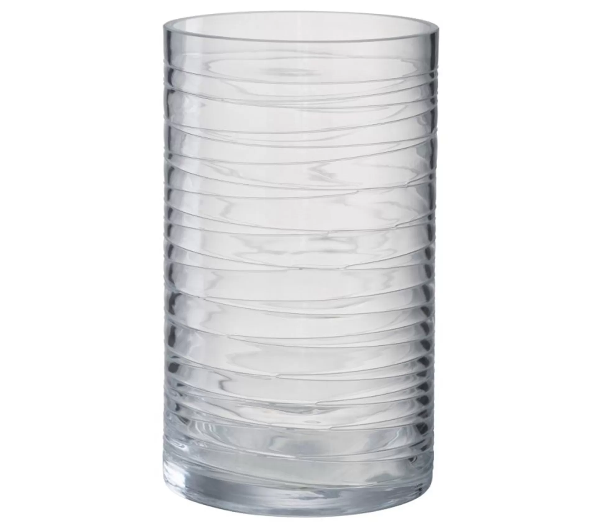 Hot * Photophore Design "Lignes Verre" 22Cm Transparent