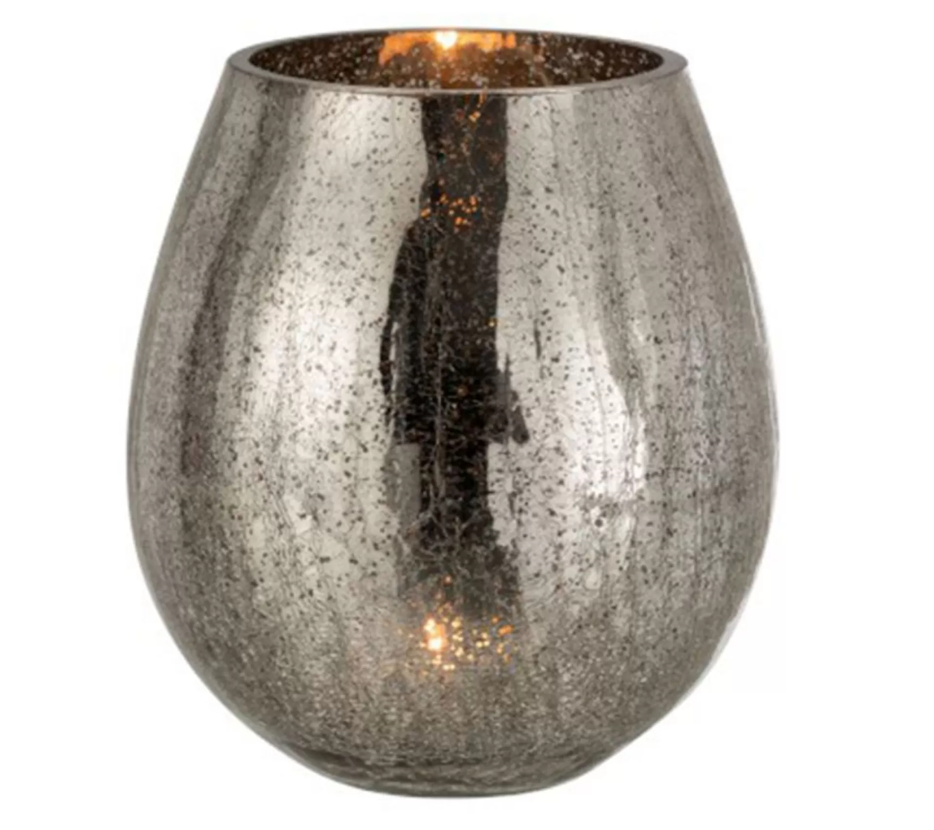 Discount * Photophore Design "Oeuf Craquele" 21Cm Gris