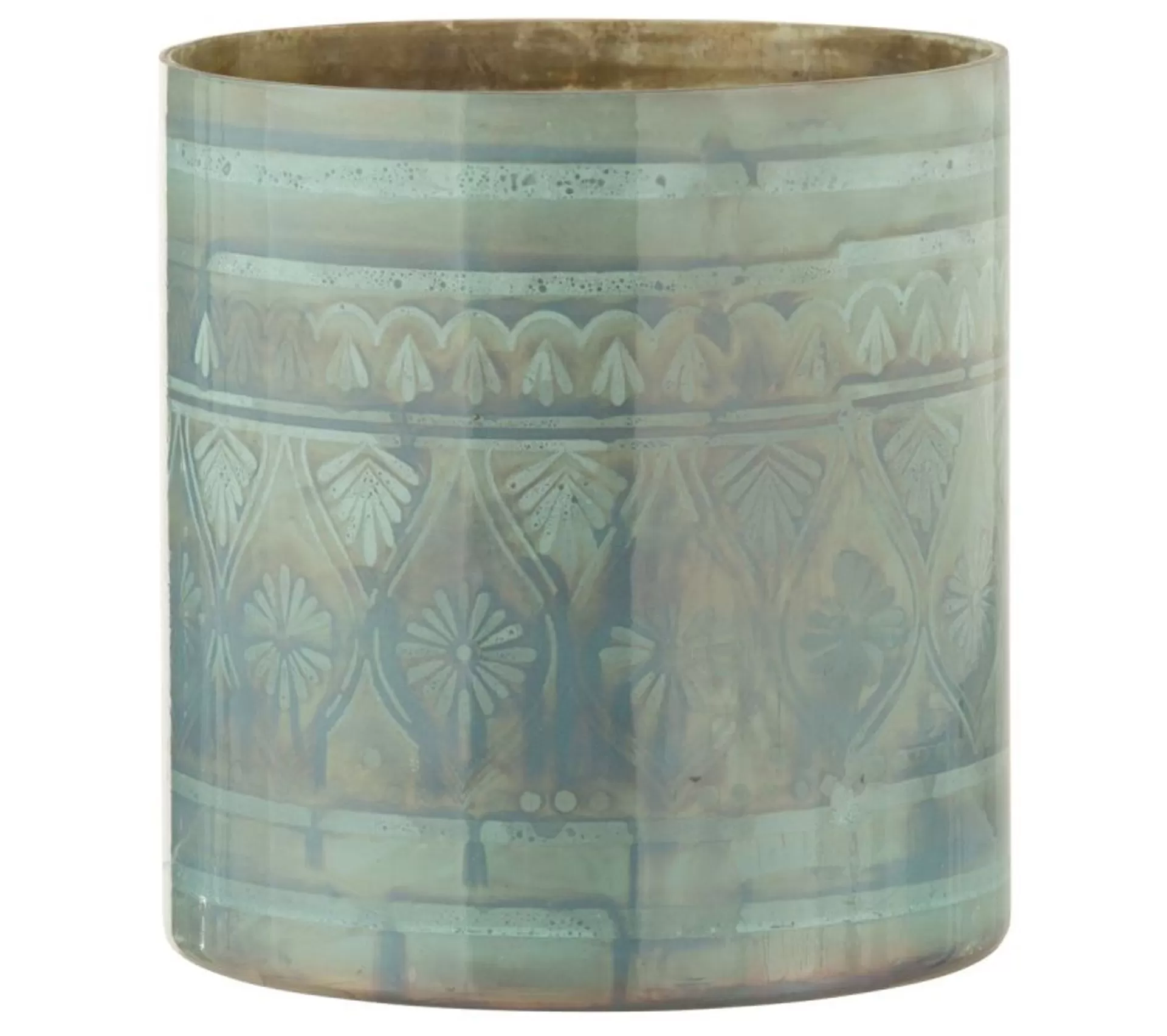 Clearance * Photophore Design "Oriental" 16Cm Bleu Azur
