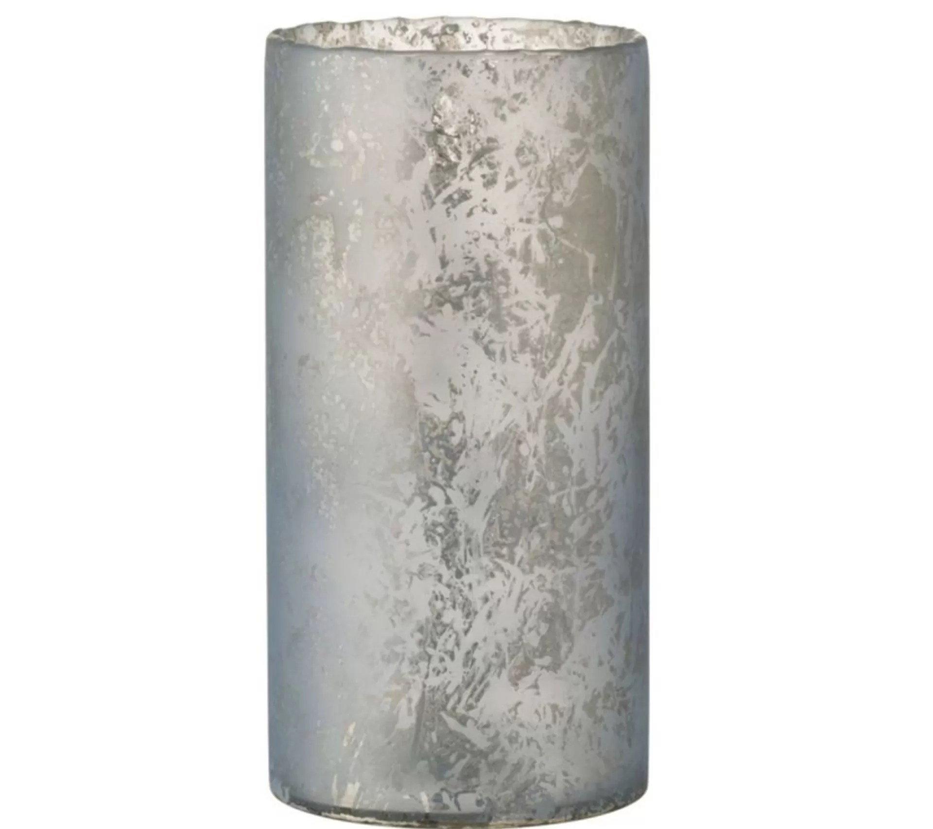 Fashion * Photophore Design Rond Verre "Glace" 36Cm Bleu