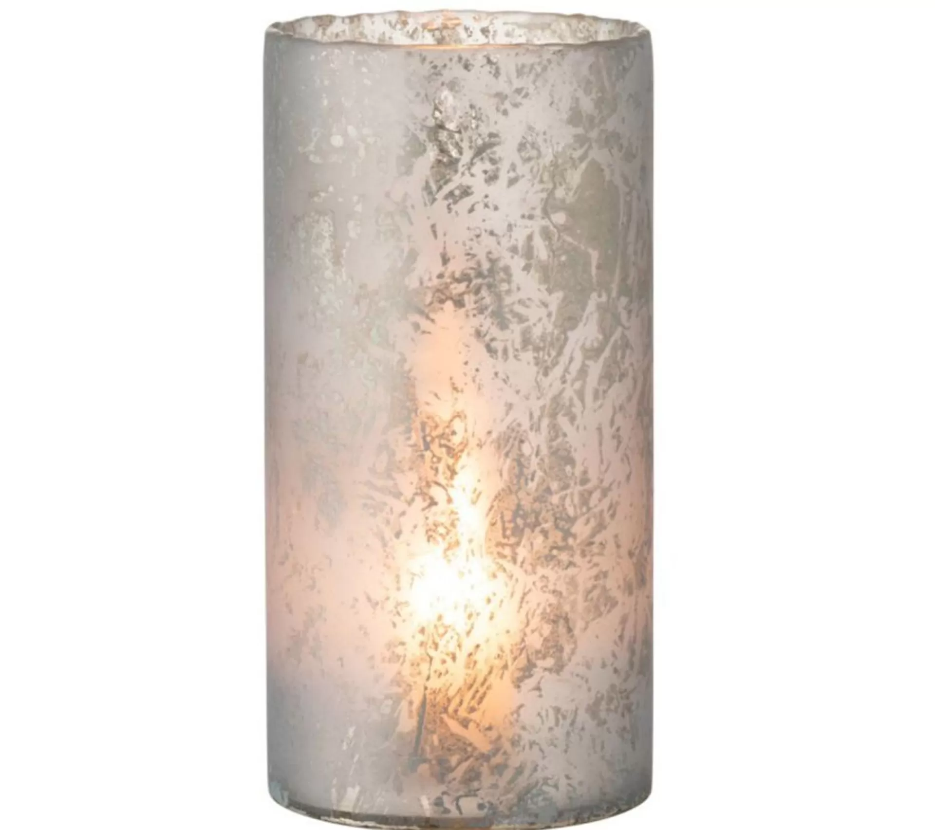 Fashion * Photophore Design Rond Verre "Glace" 36Cm Bleu