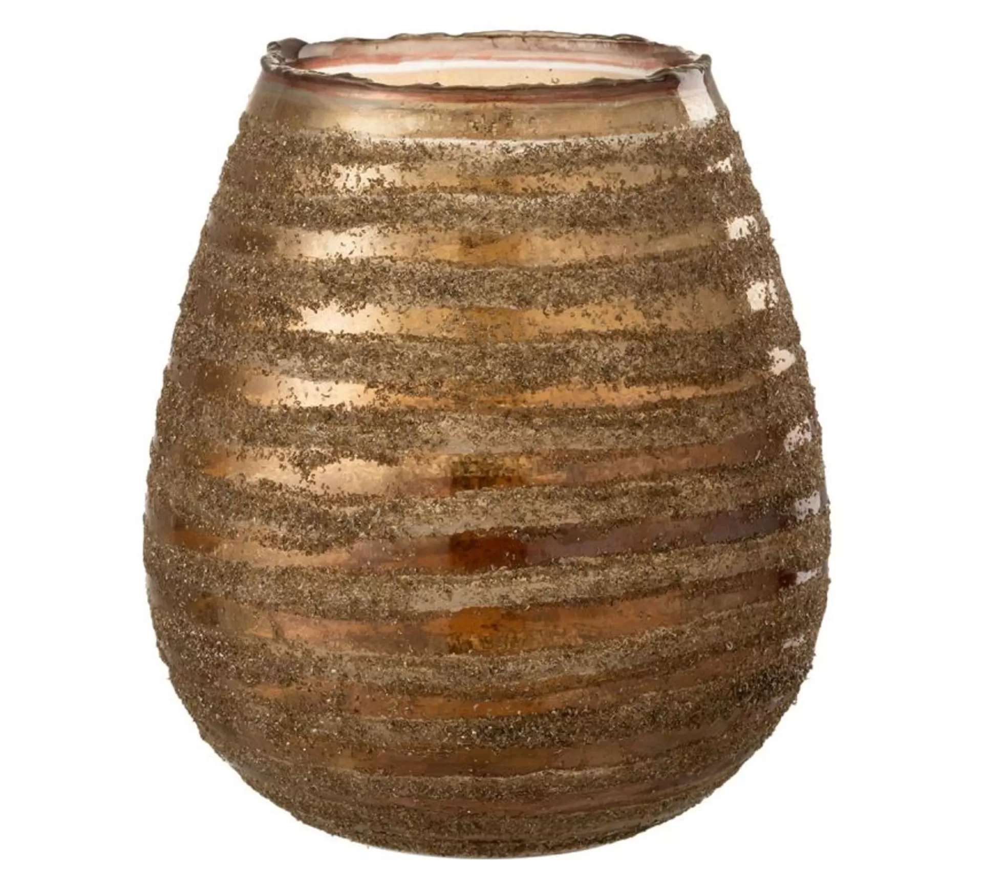 Discount * Photophore Design "Safari Lignes" 23Cm Marron