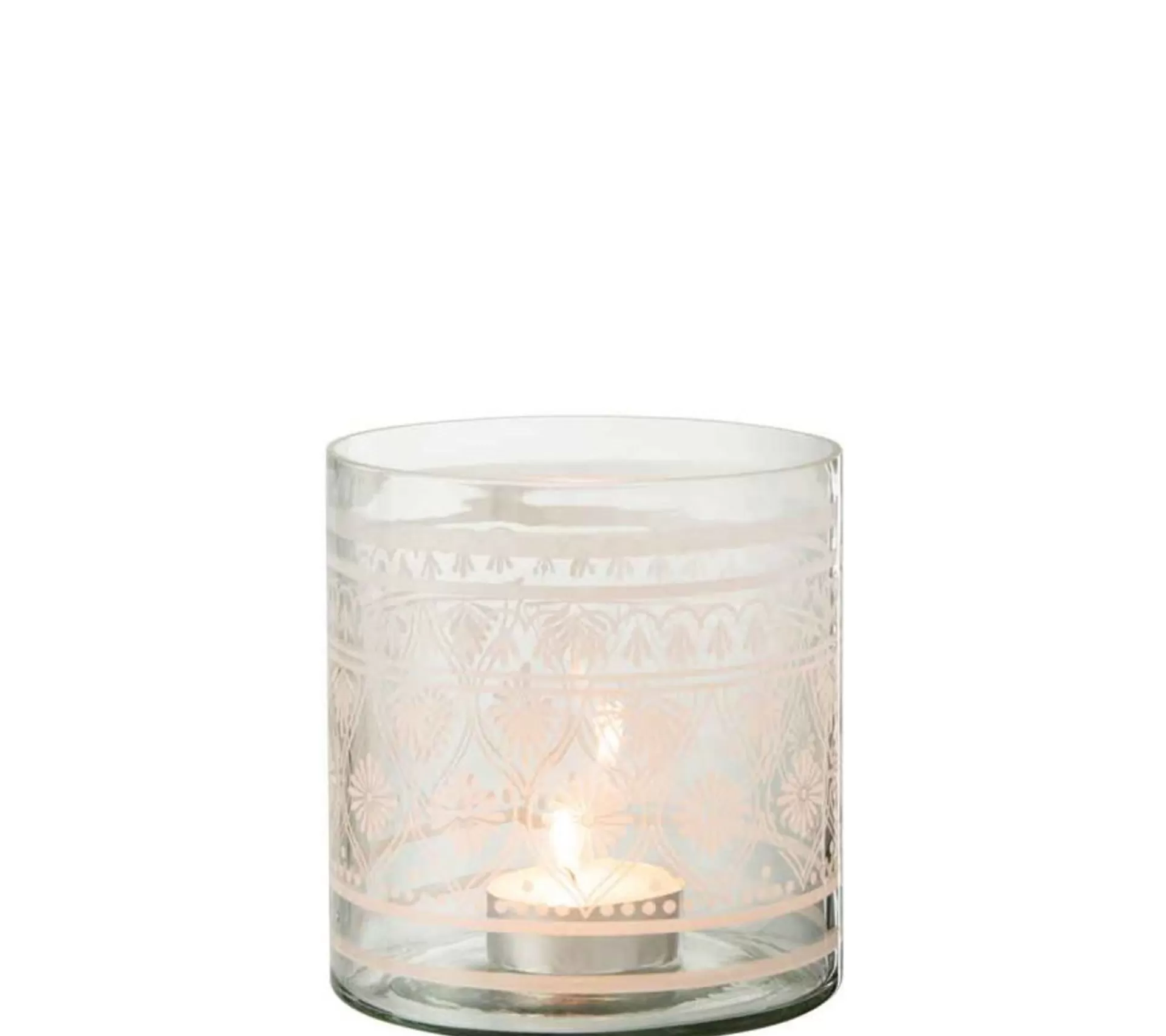 New * Photophore Design "Verre Motifs" 16Cm Transparent