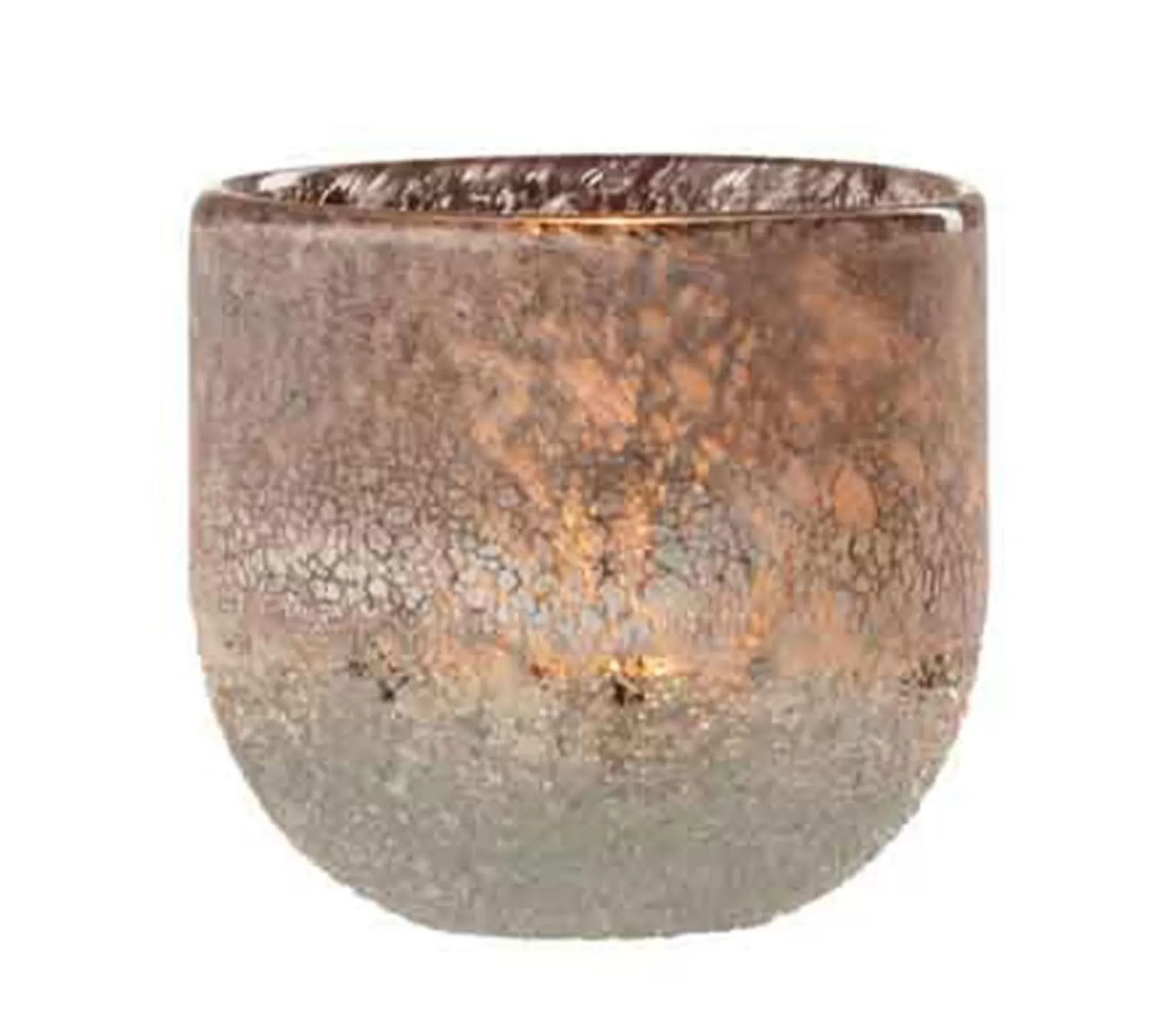 Fashion * Photophore En Verre Design "Scavo" 10Cm Gris