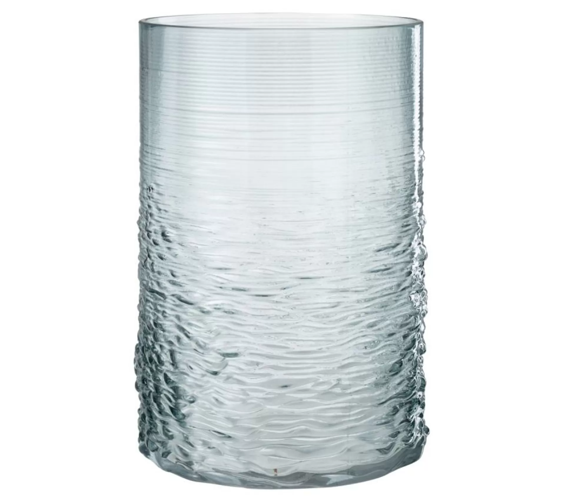Fashion * Photophore En Verre Design "Sladia" 30Cm Bleu