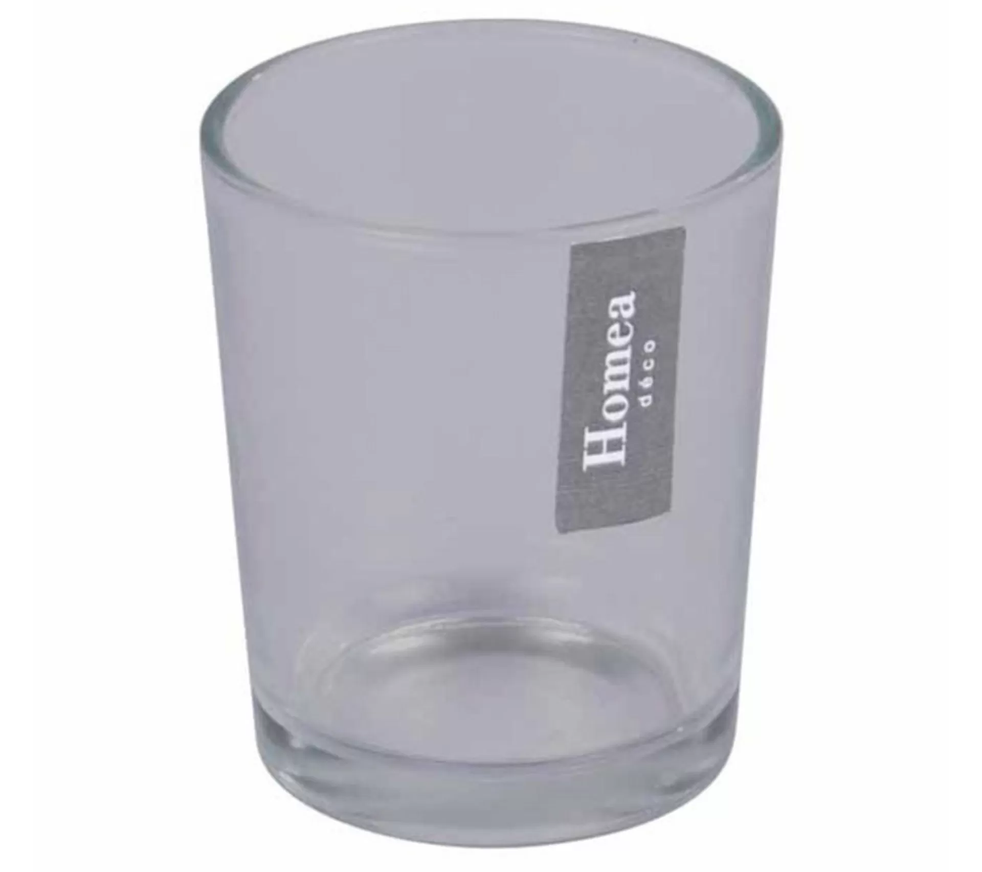 New * Photophore En Verre Fume "Glass" 6Cm Gris