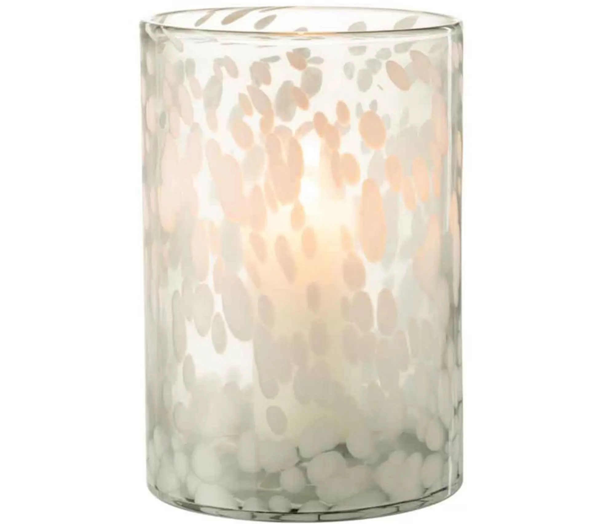 Hot * Photophore En Verre "Tache" 30Cm Gris Et Blanc
