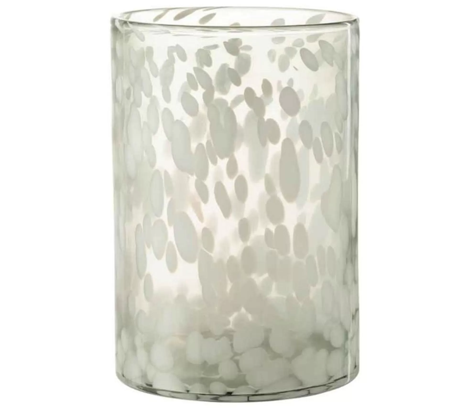 Hot * Photophore En Verre "Tache" 30Cm Gris Et Blanc