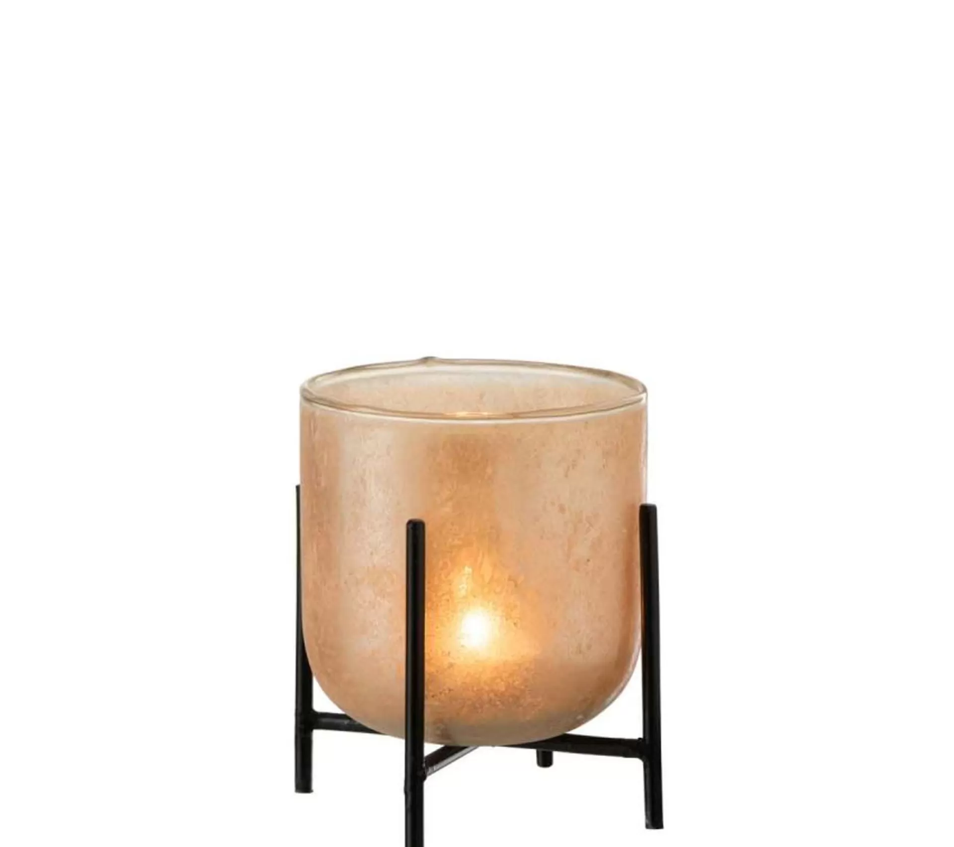Flash Sale * Photophore Sur Pied Déco "Astor" 16Cm Ambre