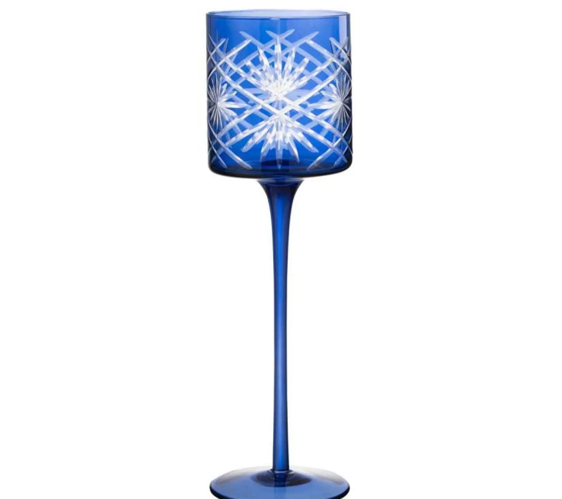 Hot * Photophore Sur Pied Déco "Santorini" 30Cm Bleu