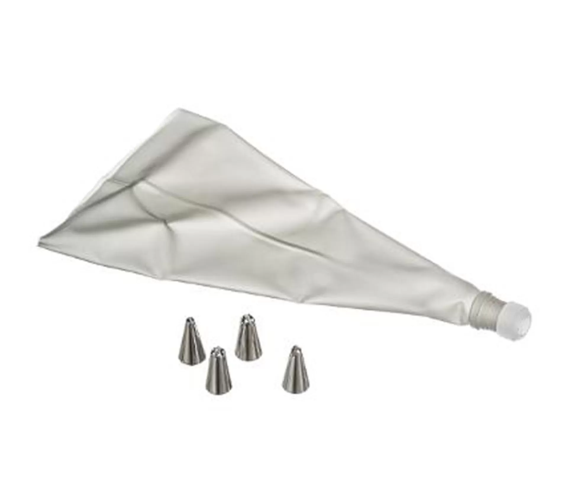 Discount * Poche A Douille Et 4 Embouts "Reutilisable" 31Cm Argent