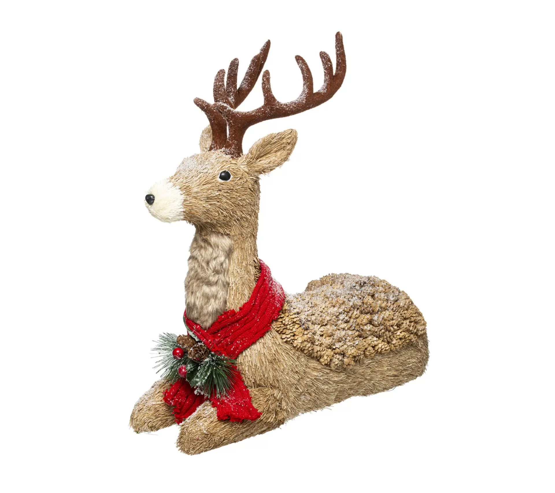 Clearance * Renne Assis Pomme De Pin "Glace" 56Cm Naturel