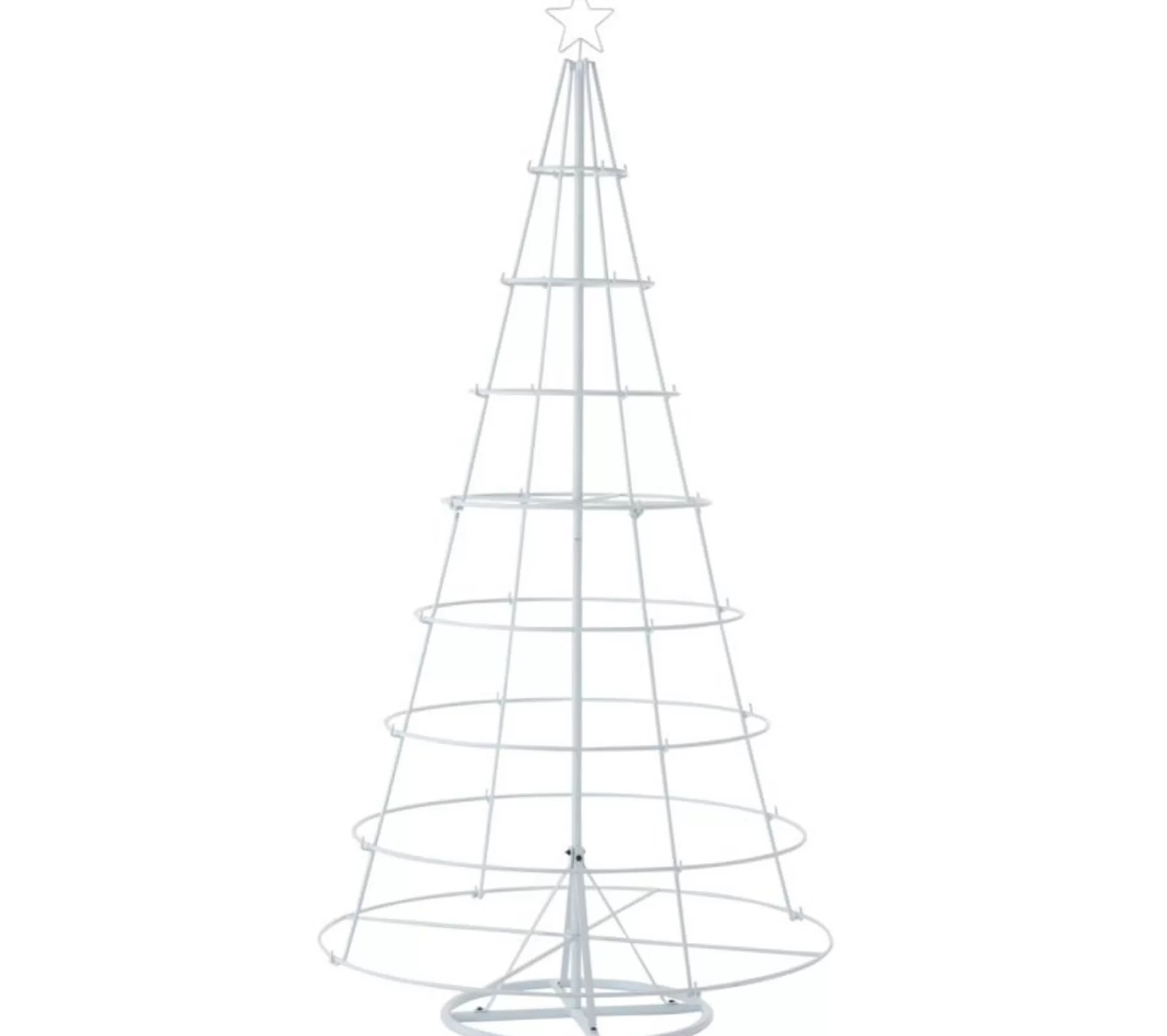 Hot * Statue Déco "Arbre De Noël 8 Niveaux" 188Cm Blanc