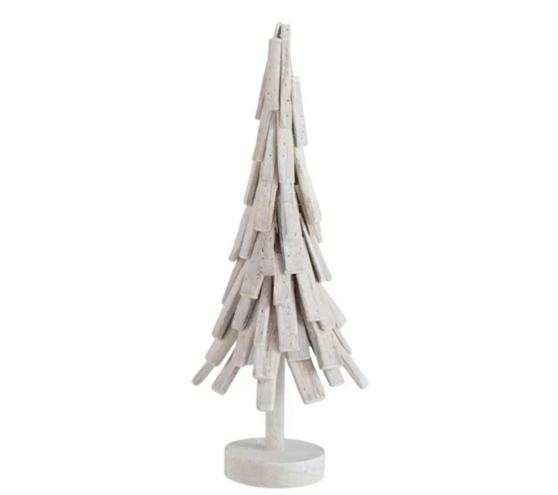 New * Statue Déco "Sapin De Noël" 61Cm Blanc