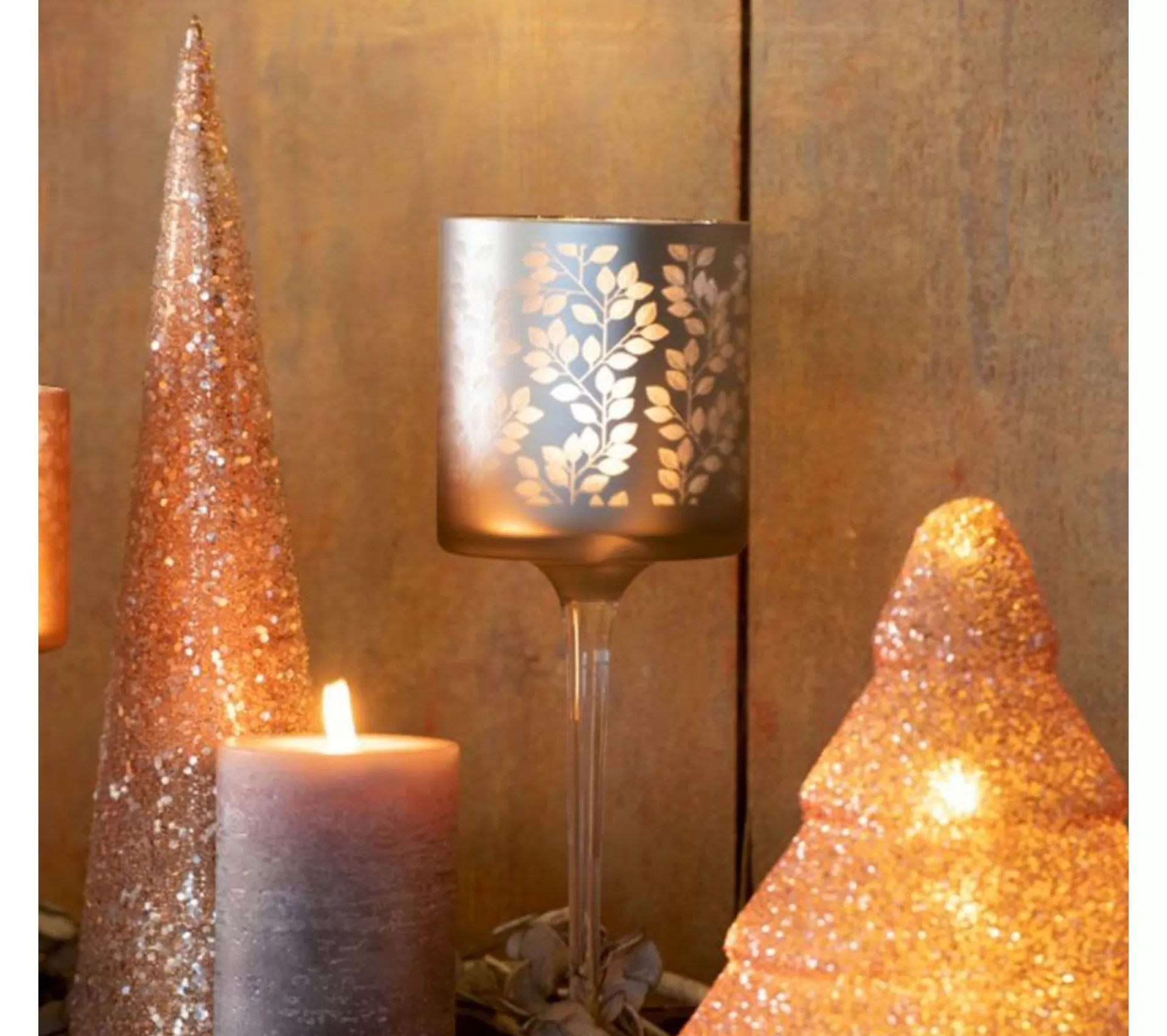 Hot * Statuette Déco "Cone Perles" 35Cm Rose Saumon