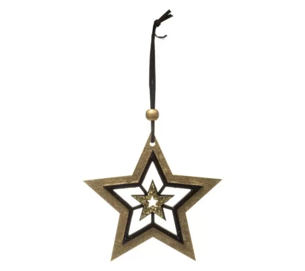 * Guirlande Et Boule De Sapin^Sujet De Noël Toile "Grand H Tel" 11Cm Noir